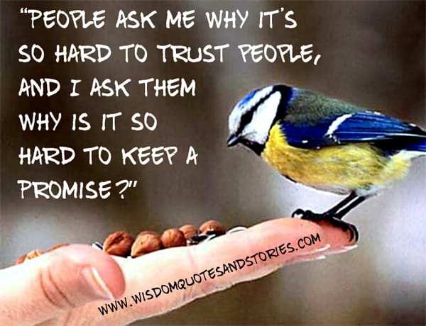 Why it's so hard to Trust people?