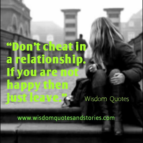 Don't Cheat in a Relationship