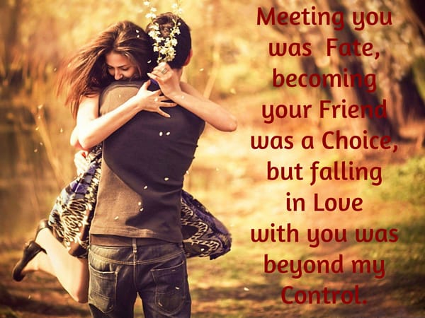 Meeting you was fate