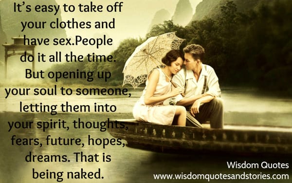 Opening up your Soul to person you Love