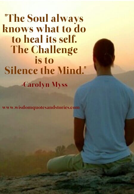 The Challenge is to Silence the Mind