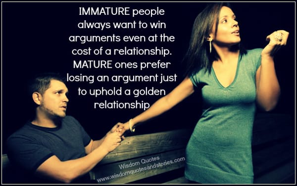 Prefer losing an argument for relationship