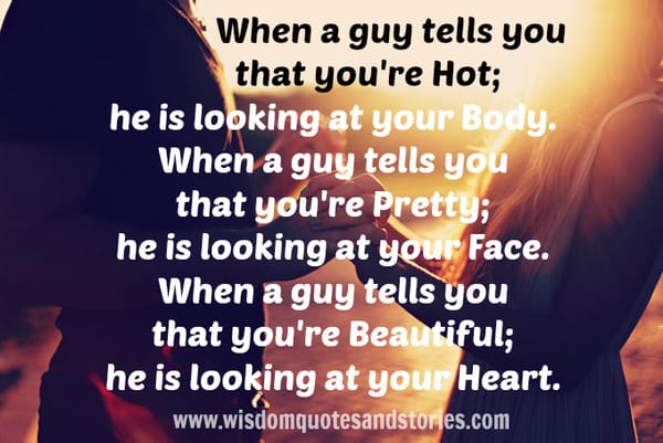 When a guy tells you ...