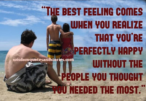 The best feeling comes when ...