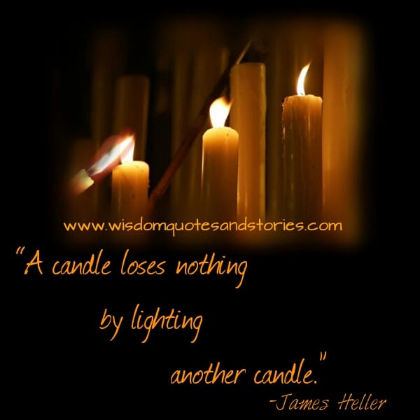 A candle loses nothing
