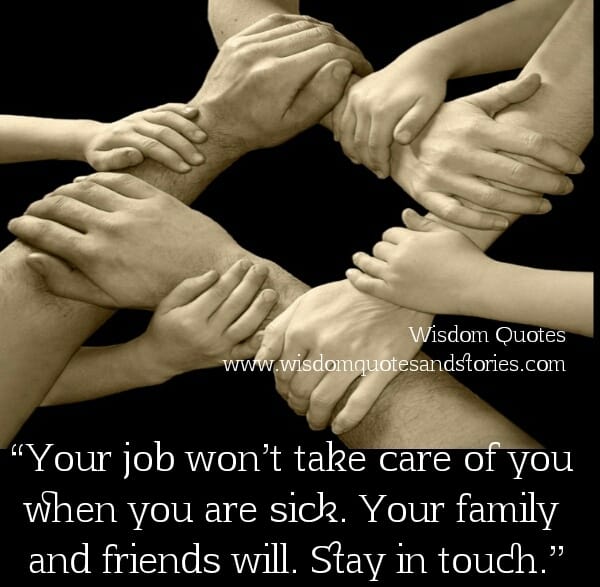 Your job won't take care of you when you are sick