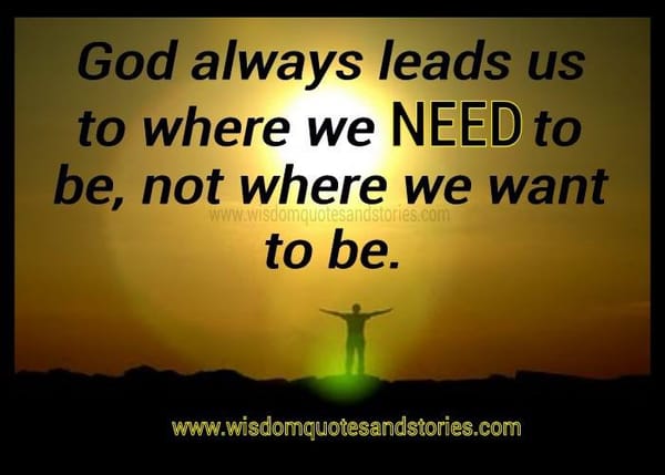 God always lead us