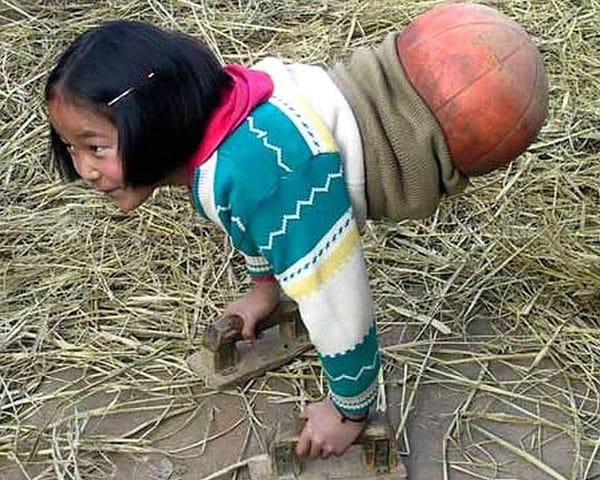 Chinese girl has basketball as her body