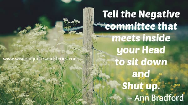 Negative committee sit down and shut up