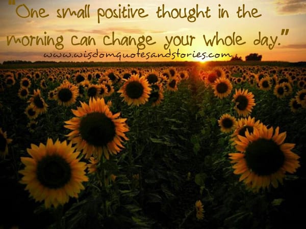 One small positive thought