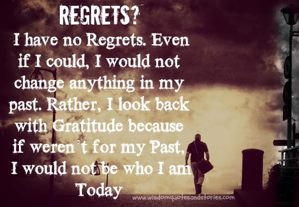 I look back with Gratitude to my Past