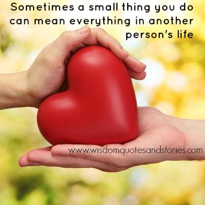 A small thing you do