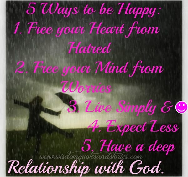 5 ways to be Happy