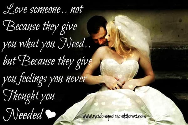 Love someone who gives you Feelings