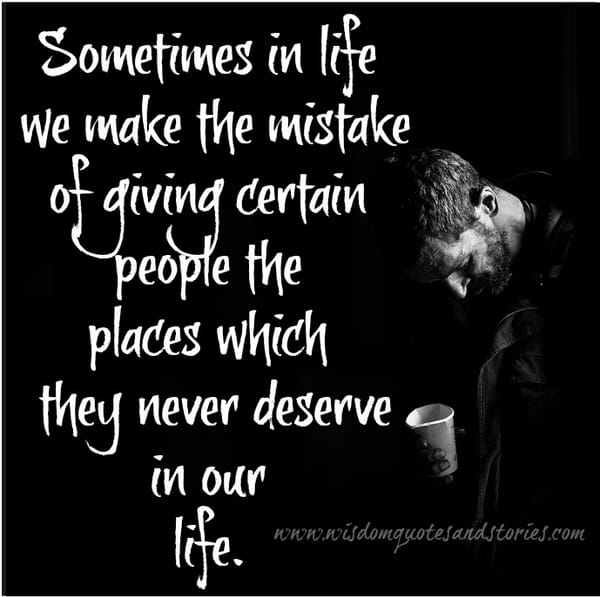 Don't give those people the places which they never deserve
