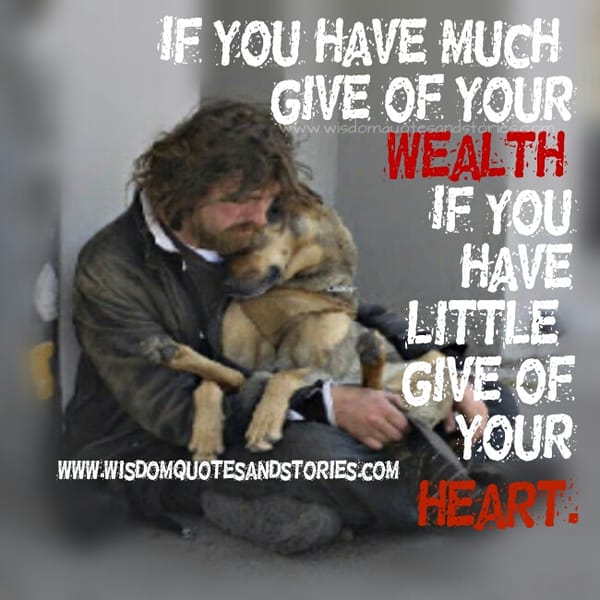 If you have little to give