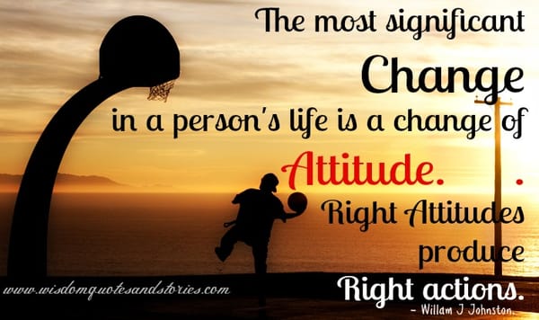 Right attitude produce right actions