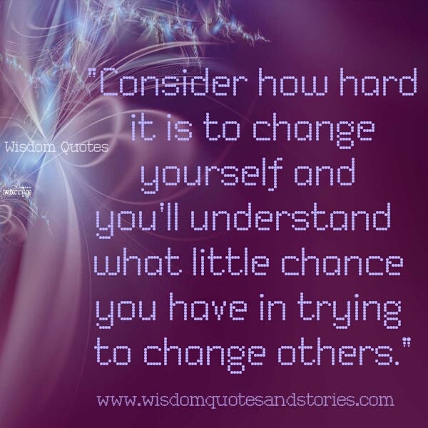 How hard it is to change yourself