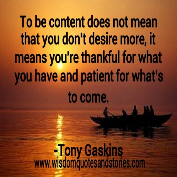 Have Patience for what is to come