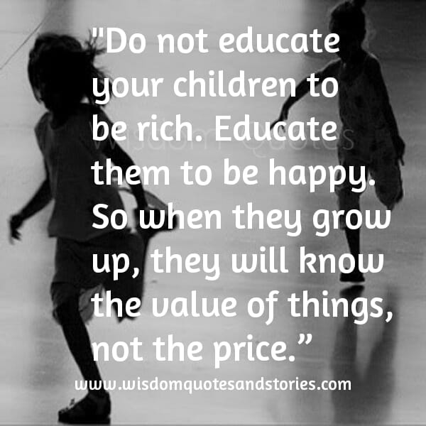 Know the value of things, not the price