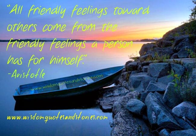 Friendly Feelings a person has for himself