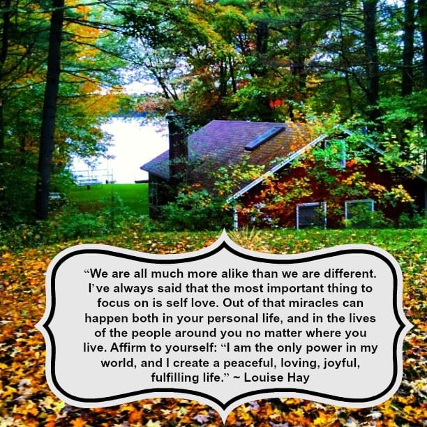 I am the only power in my world and I create a peaceful , loving , joyful , fulfilling life - Louise Hay