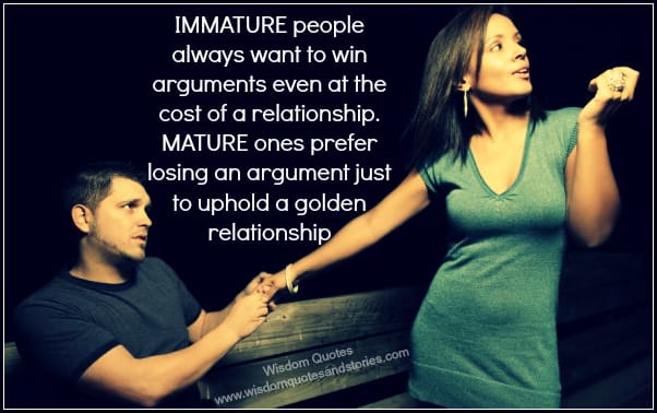 Prefer losing an argument for relationship