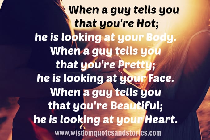 When a guy tells you ...