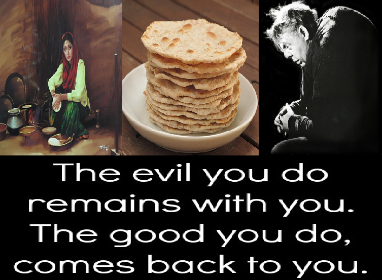 Lesson of the day : The evil you do remains with you