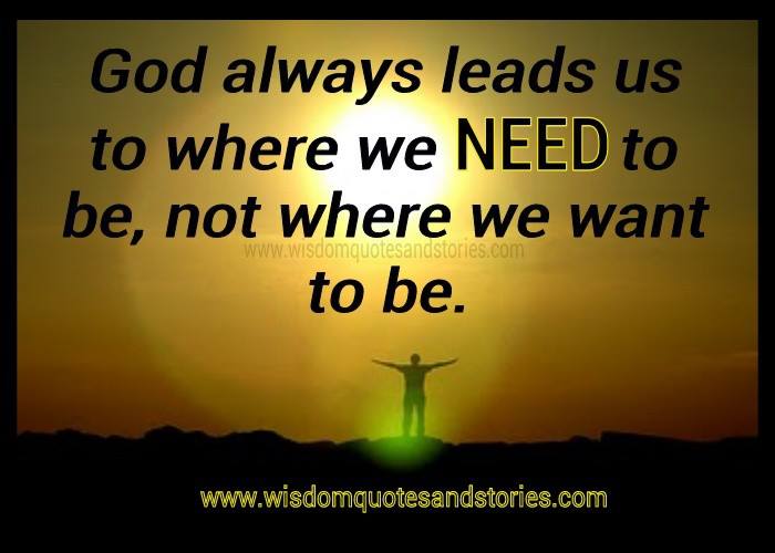 God always lead us