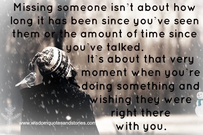 Missing someone