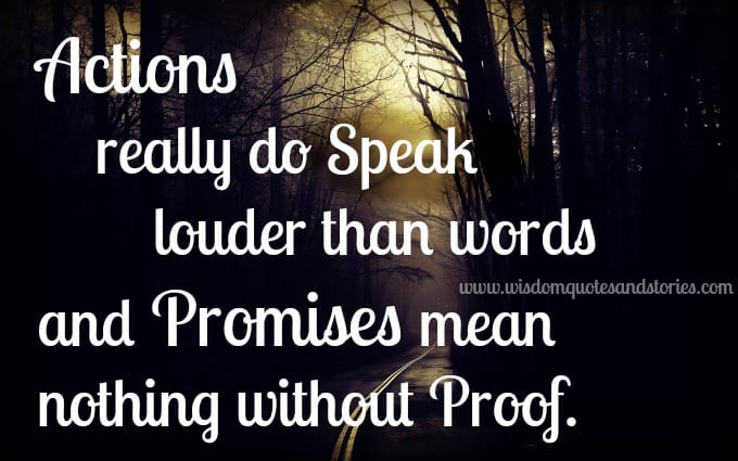 Promises mean Nothing without Proof