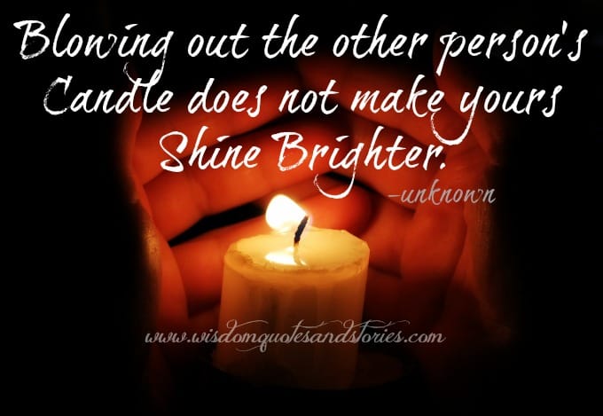 Blowing out a person's candle