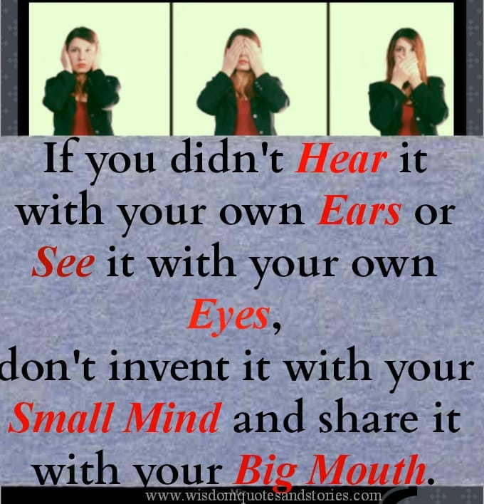 Small Mind and Big mouth