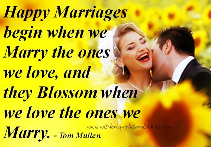 When we love the ones we marry