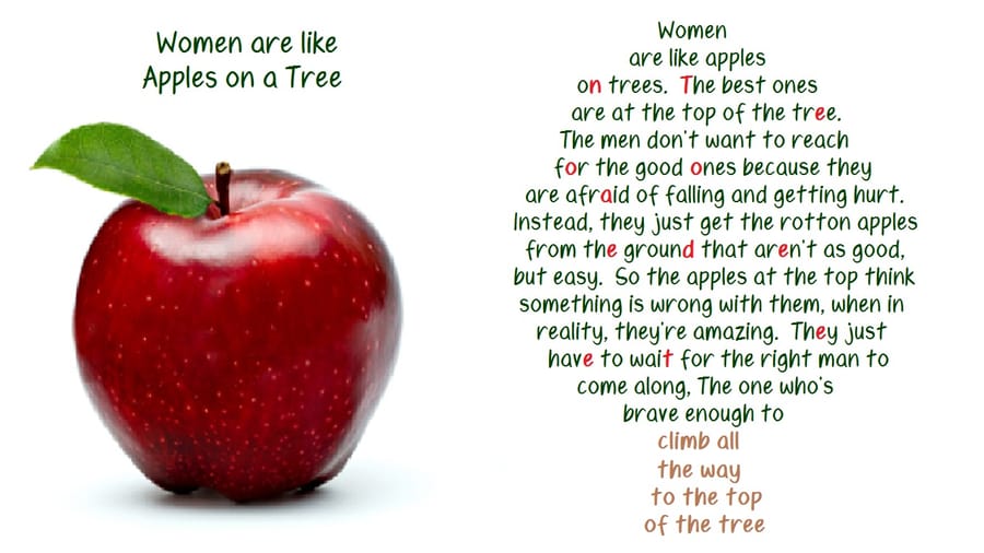 Women are like apples