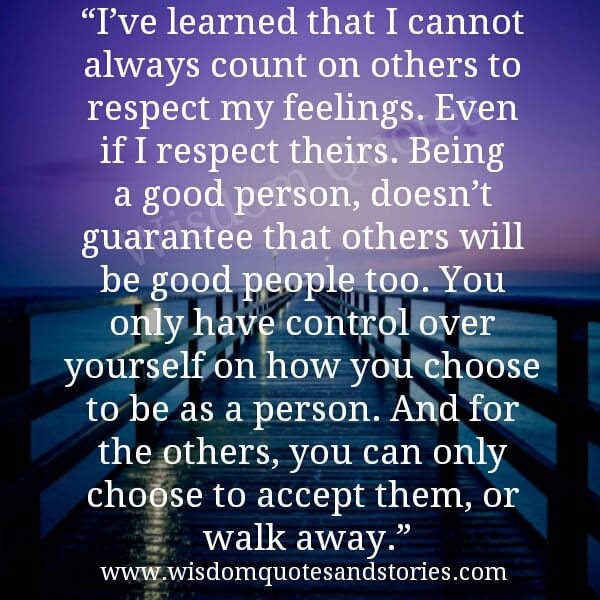 Being a good person