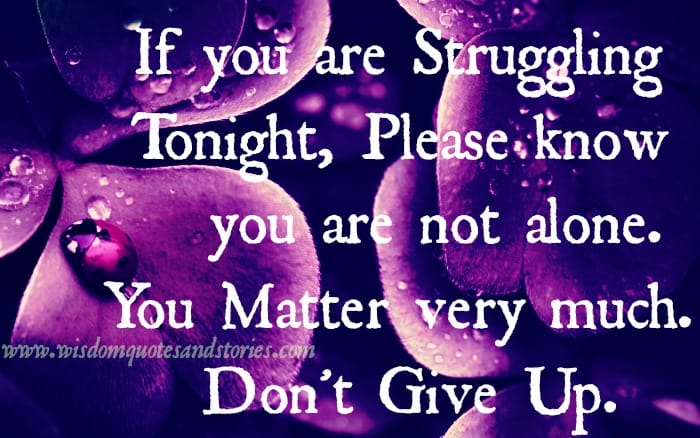 If you're struggling tonight