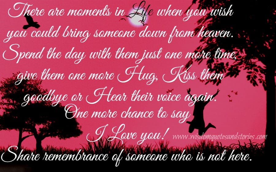 Share remembrance of someone who is not here